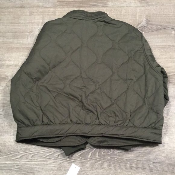 Jou Jou Macy's Plus Size Olive Green Quilted Jacket - Picture 12 of 15